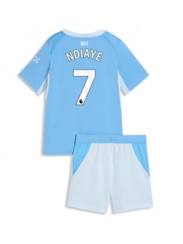 Otroški Nogometna dresi replika Manchester City Iliman Ndiaye #7 Domači 2026-27 Kratek rokav (+ hlače)